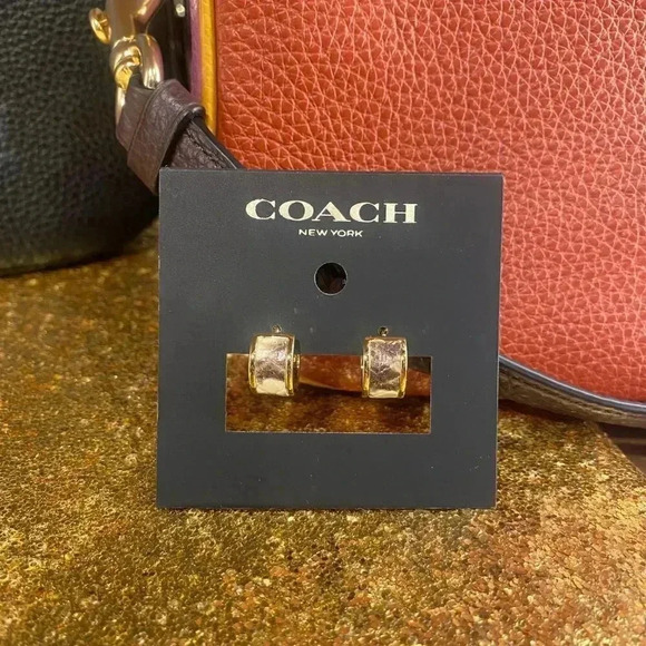 COACH HUGGIE EARRINGS 6108 GD/HA - Picture 4 of 4